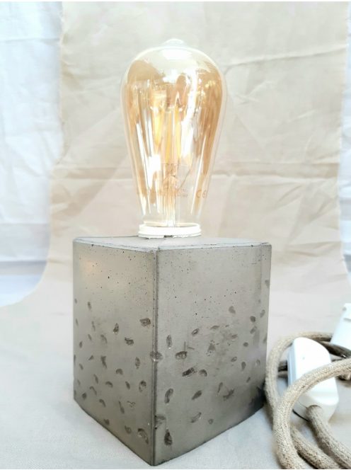 Concrete cube lamp - teardrops