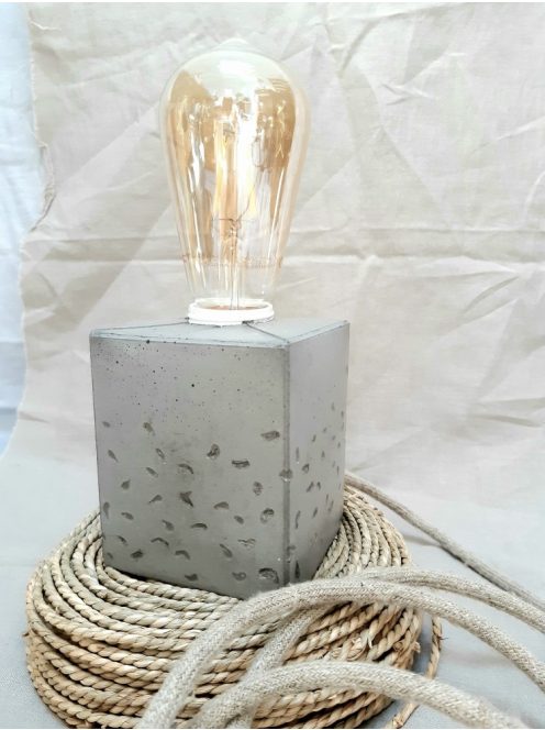 Concrete cube lamp - teardrops