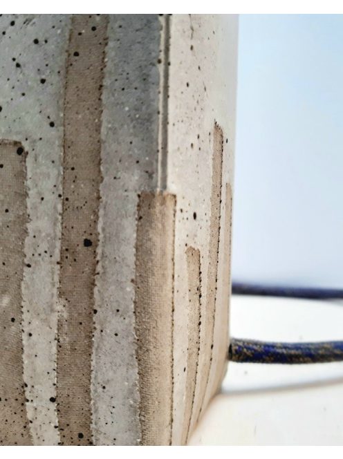 Textured concrete lamp - striped