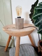 Textured concrete lamp - striped