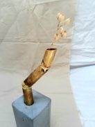 Concrete and copper vase - big