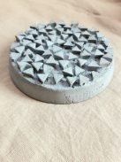 Textured concrete soap holder - light