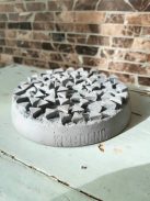 Textured concrete soap holder - light